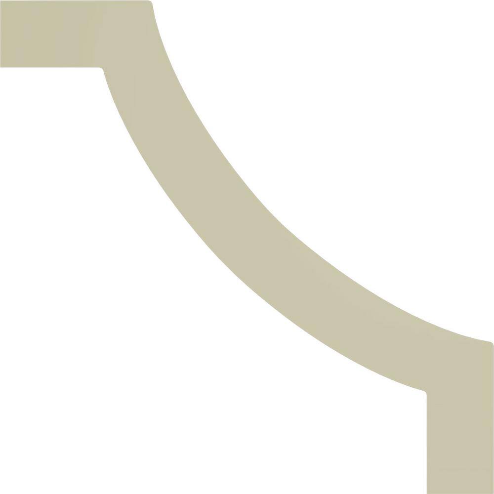 12" White Urethane Ashford Smooth Panel Moulding Corner
