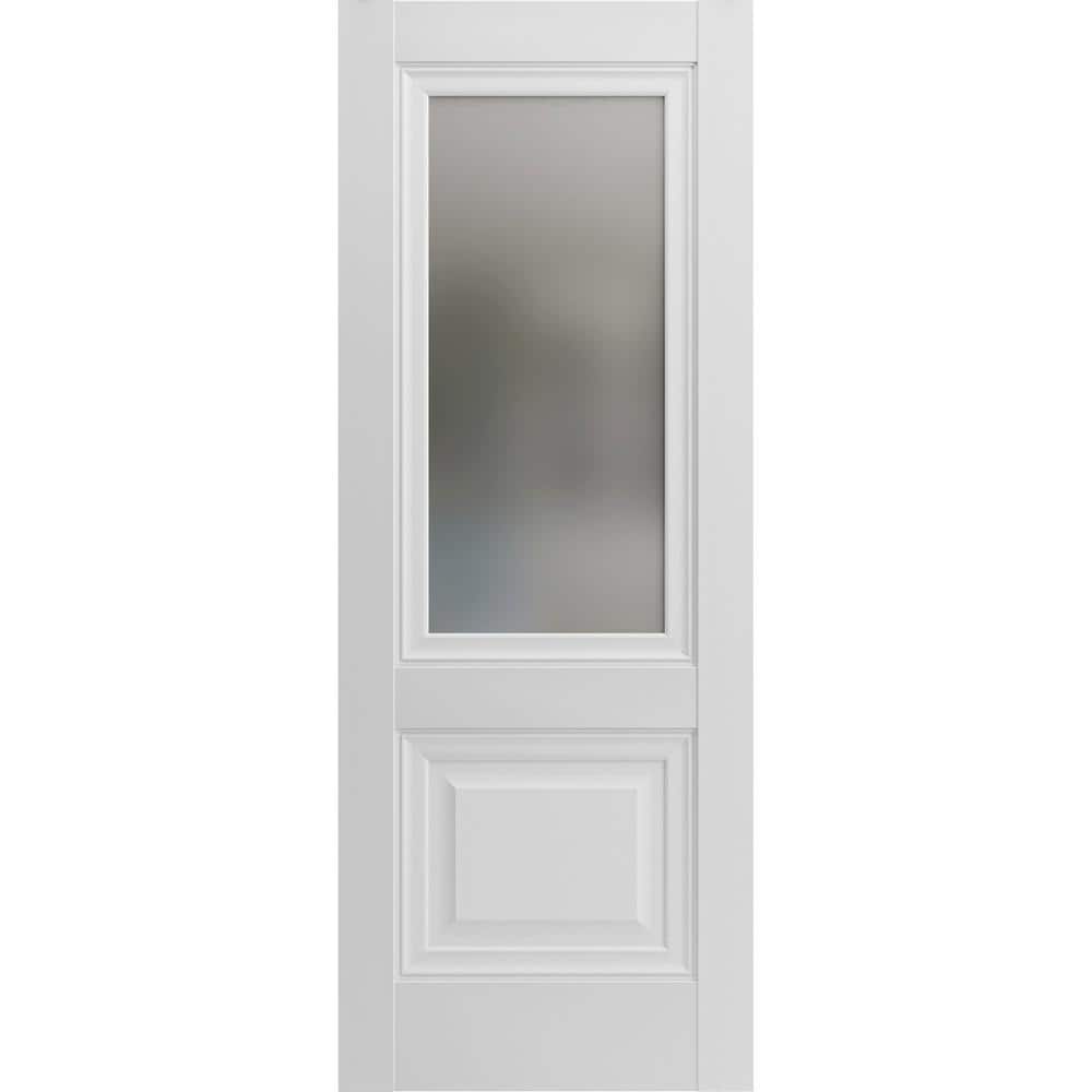 30 in. x 80 in. Solid Wood Frosted Glass White Interior Door Slab price history on PriceWatchPro