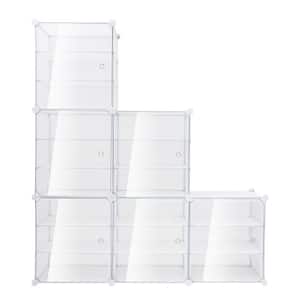 71.2 in. H x 49.6 in. W White PP Shoe Storage Cabinet