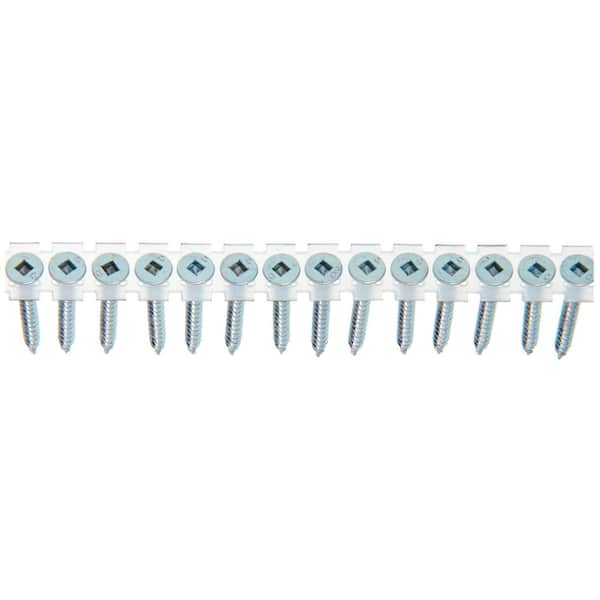 #8x1-1/2 #2 CLEAR ZINC Flat Head Sharp Point Double Thread Screw (1000 Tub)