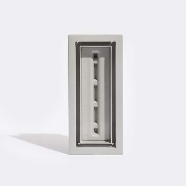 Framed Floor Vent (Lite) 4 in. x 10 in. Grey