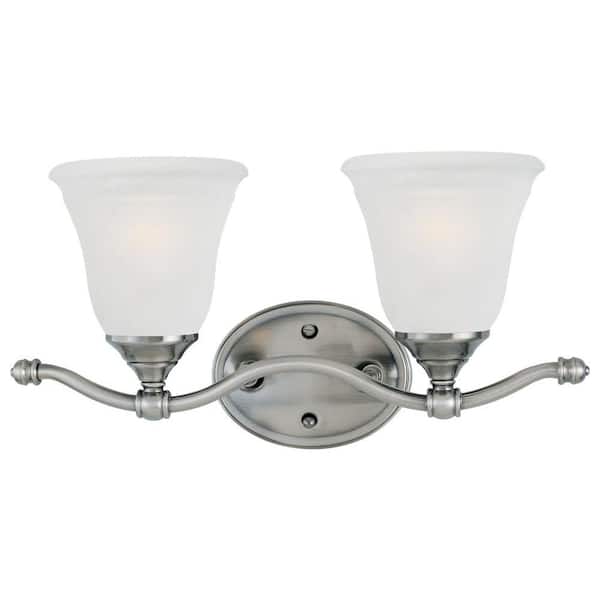 Harmony 2-Light Satin Pewter Bath Fixture
