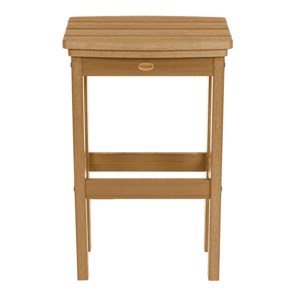 Highwood Lehigh Toffee Recycled Plastic Outdoor Bar Stool ...
