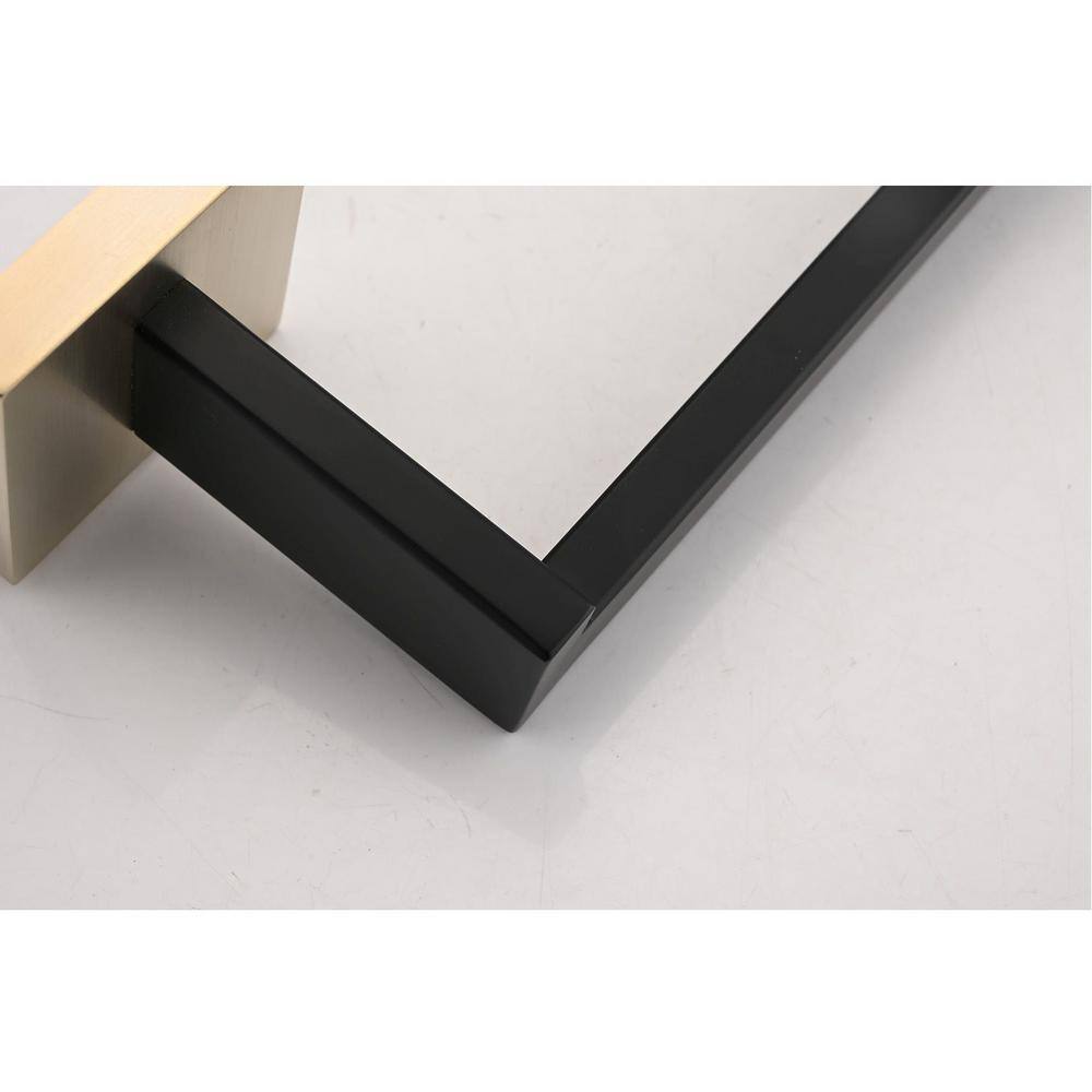 8-Piece Matte Black and Gold Stainless Steel Bathroom Hardware Set