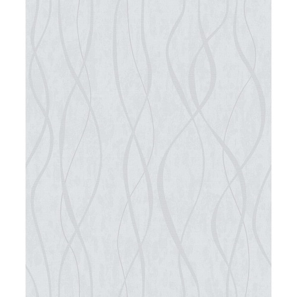 Unbranded Special FX 2 Collection Silver Glitter Ribbons Design Vinyl on Non-Woven Non-Pasted Wallpaper Sample