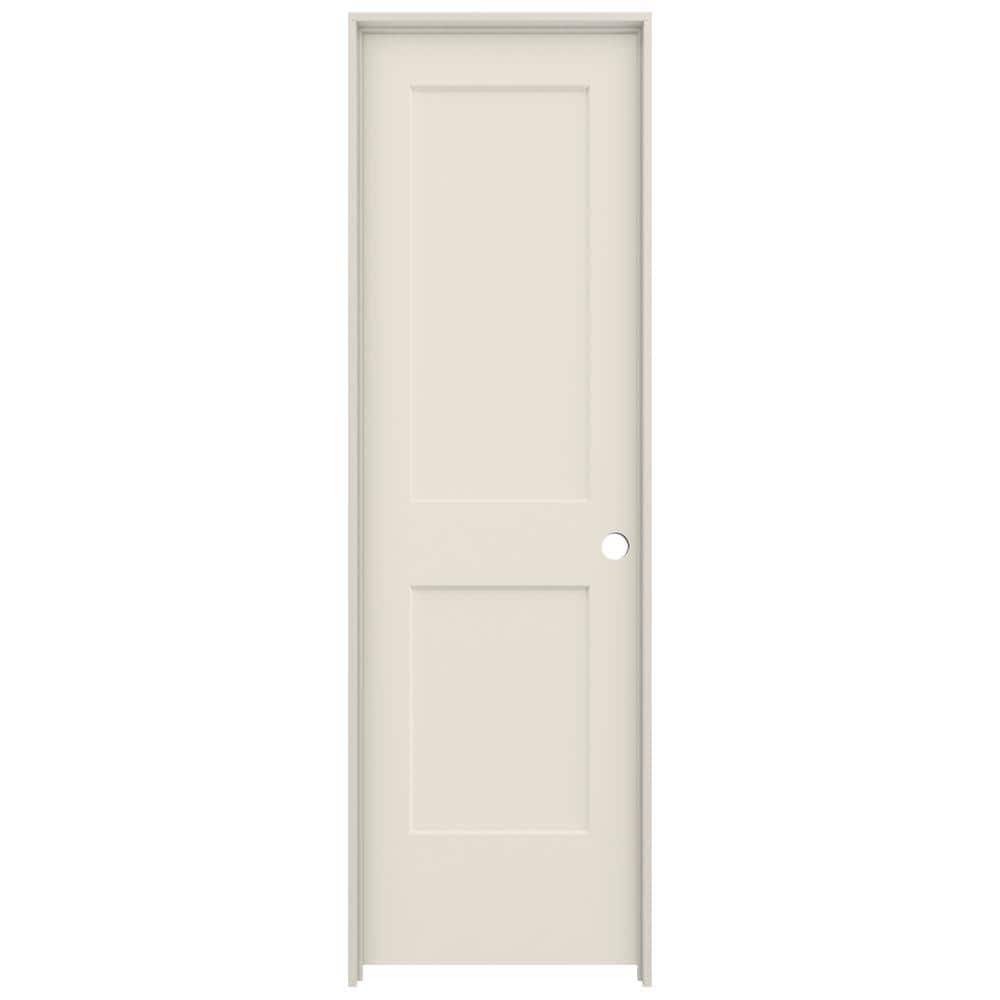 JELD-WEN 24 In. X 80 In. 2 Panel Monroe Primed Left-Hand Smooth Solid ...