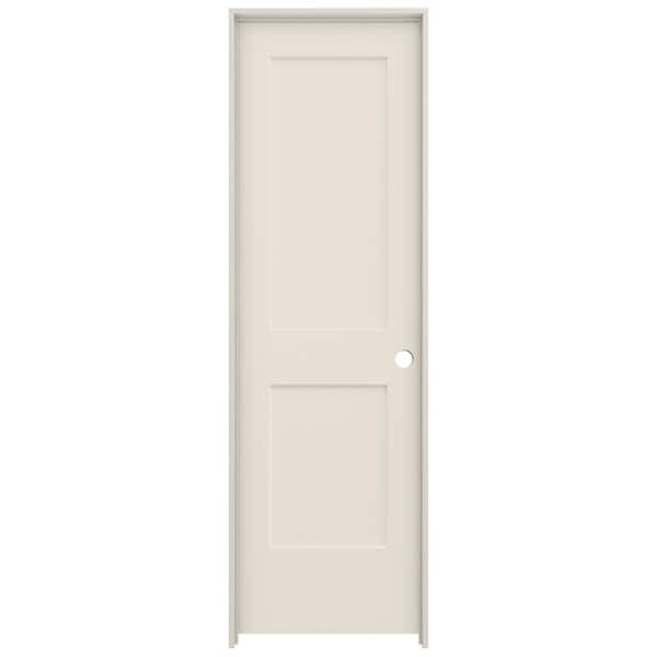 JELD-WEN 32 in. x 96 in. Monroe Primed Left-Hand Smooth Solid Core Molded Composite MDF Single Prehung Interior Door