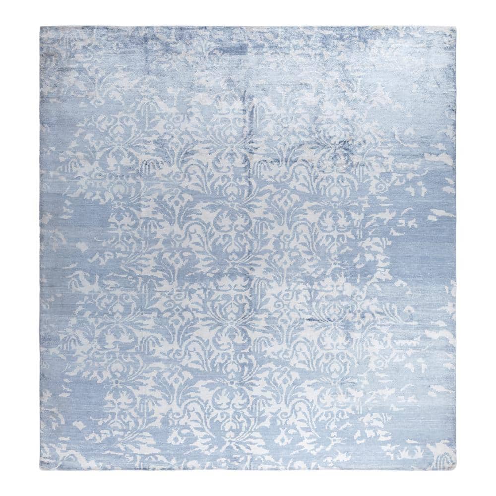 Modern-Contemporary Ivory 9 X 12 Hand-Knotted Silk Indoor Area Rug price history on PriceWatchPro