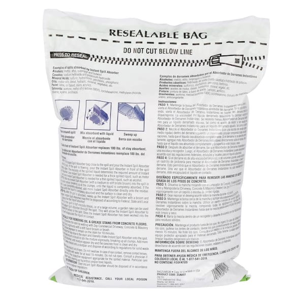 Zep Instant Spill Absorber, 3-lb Bag (ZUABS3)