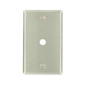 Stainless Steel 1-Gang Phone Jack Wall Plate (1-Pack)