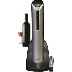 Pro Electric Wine Bottle Opener with Wine Pourer, Stopper, Foil Cutter and Elegant Recharging Stand