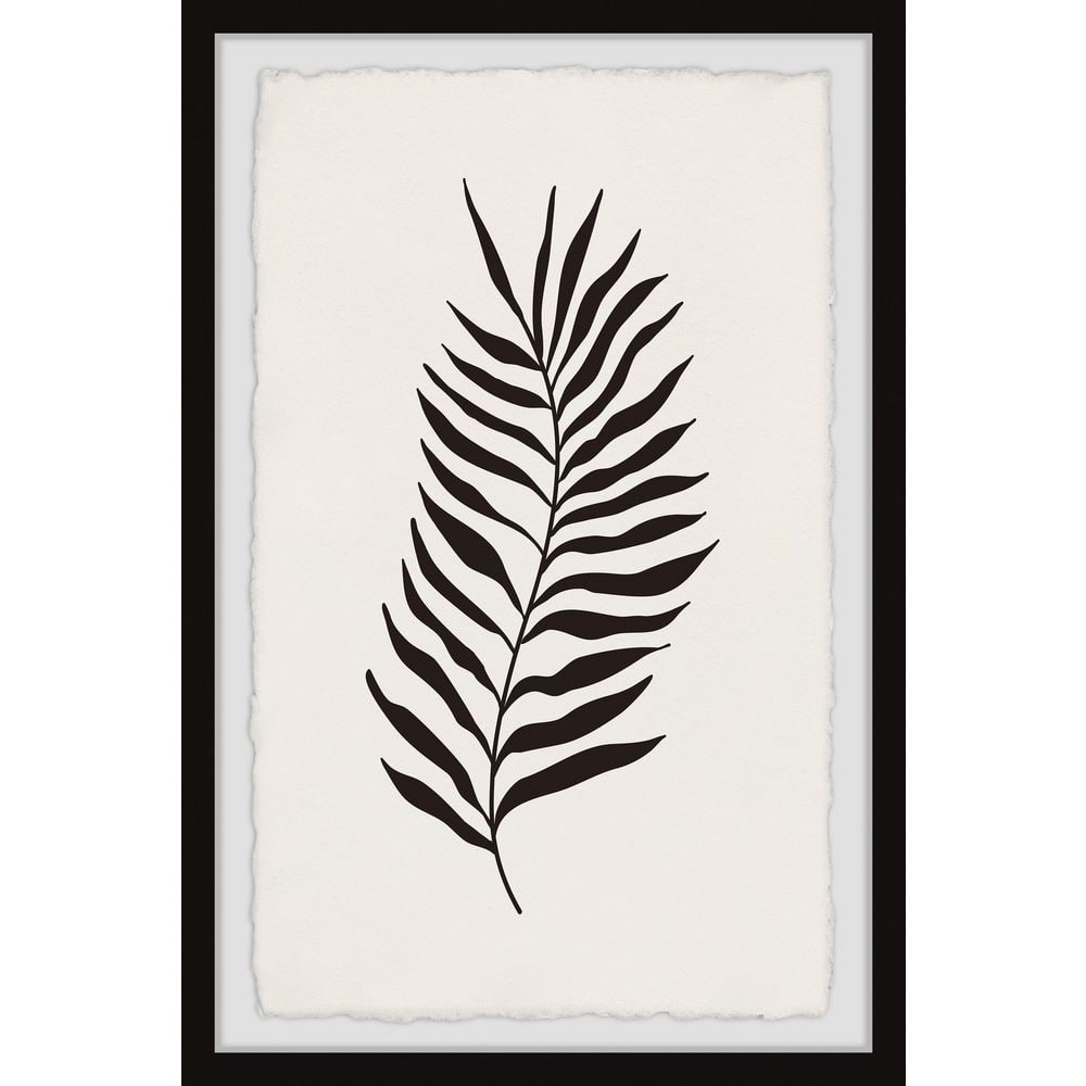 Black Fern Leaf by Marmont Hill Framed Nature Art Print 18 in. x 12 in.
