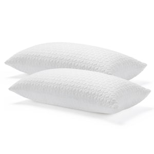 Fiber and Shredded Foam Pillow with ZippeInner Cover (2-Pack)