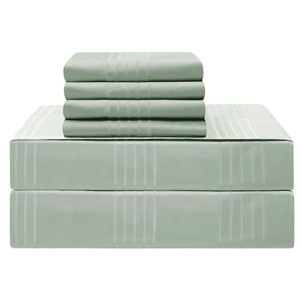 Jean Pierre 6-Piece Aqua Solid 420 Thread Count Cotton King Sheet Set