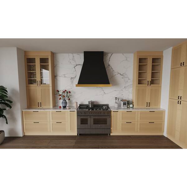 LIFEART CABINETRY Lancaster Shaker Assembled 24 in. x 34.5 in. x 24 in. Base Cabinet with 2-Doors and 1-Drawer in Natural Wood