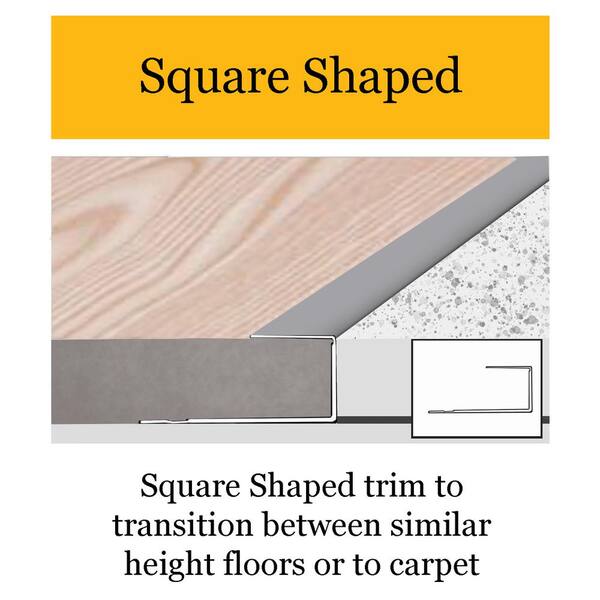 Trimmaster 8 Mm Satin Nickel 1 In X 84, Transition Pieces For Vinyl Plank Flooring