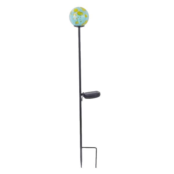 Hampton Bay Frost Globe Solar Garden Stake