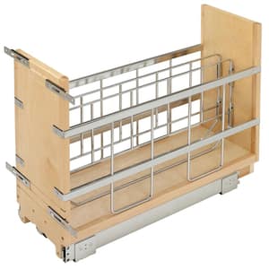 HOMEIBRO 4.5 in. W x 21 in. D Wood Pull out Organizer Rack for Narrow  Cabinet HD-52105F-AZ - The Home Depot
