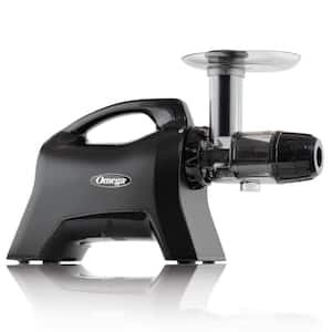 Cold Press Matte Black Masticating Horizontal Juicer with 3-Stage Augur