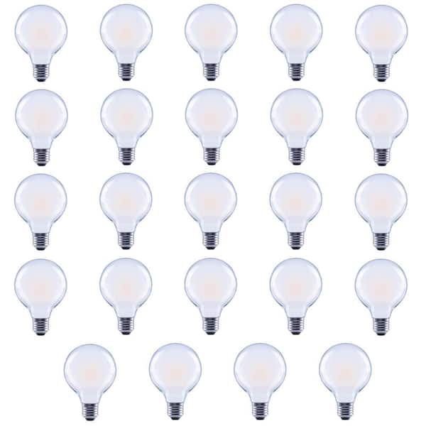 40Watt Equivalent G25 Globe Vanity Frosted Glass Vintage Edison