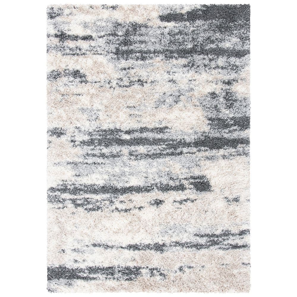 Fontana Shag 3 ft. x 5 ft. Gray/Ivory Distressed Area Rug price history on PriceWatchPro