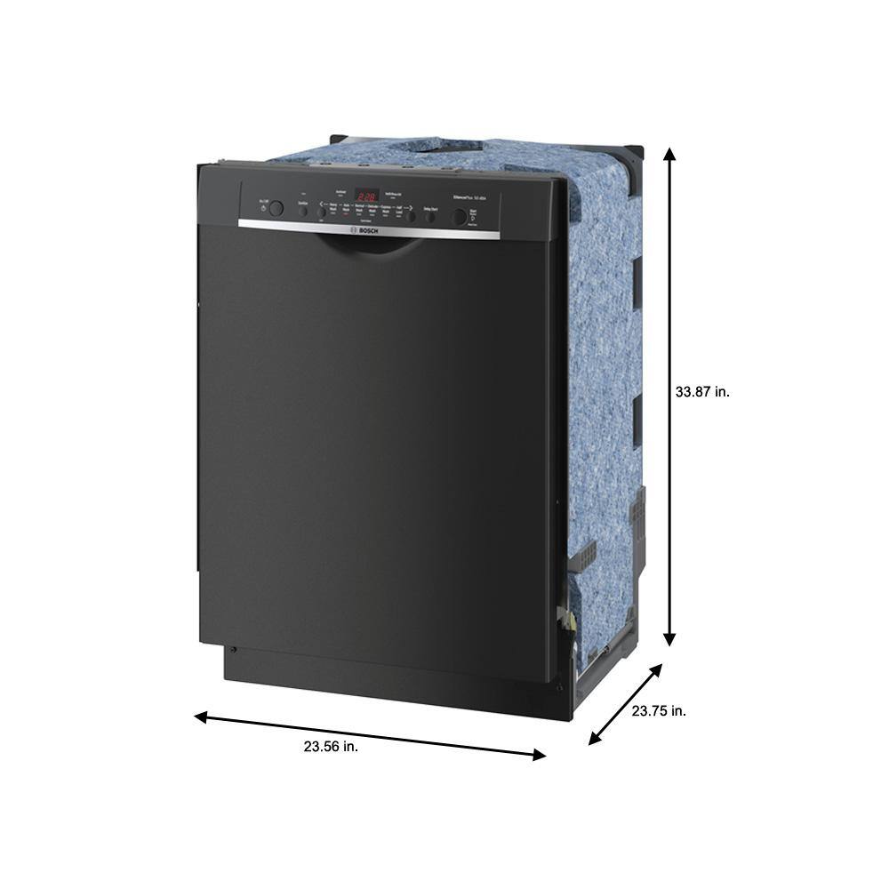 Ascenta 24 in. Black Front Control Tall Tub Dishwasher with Hybrid