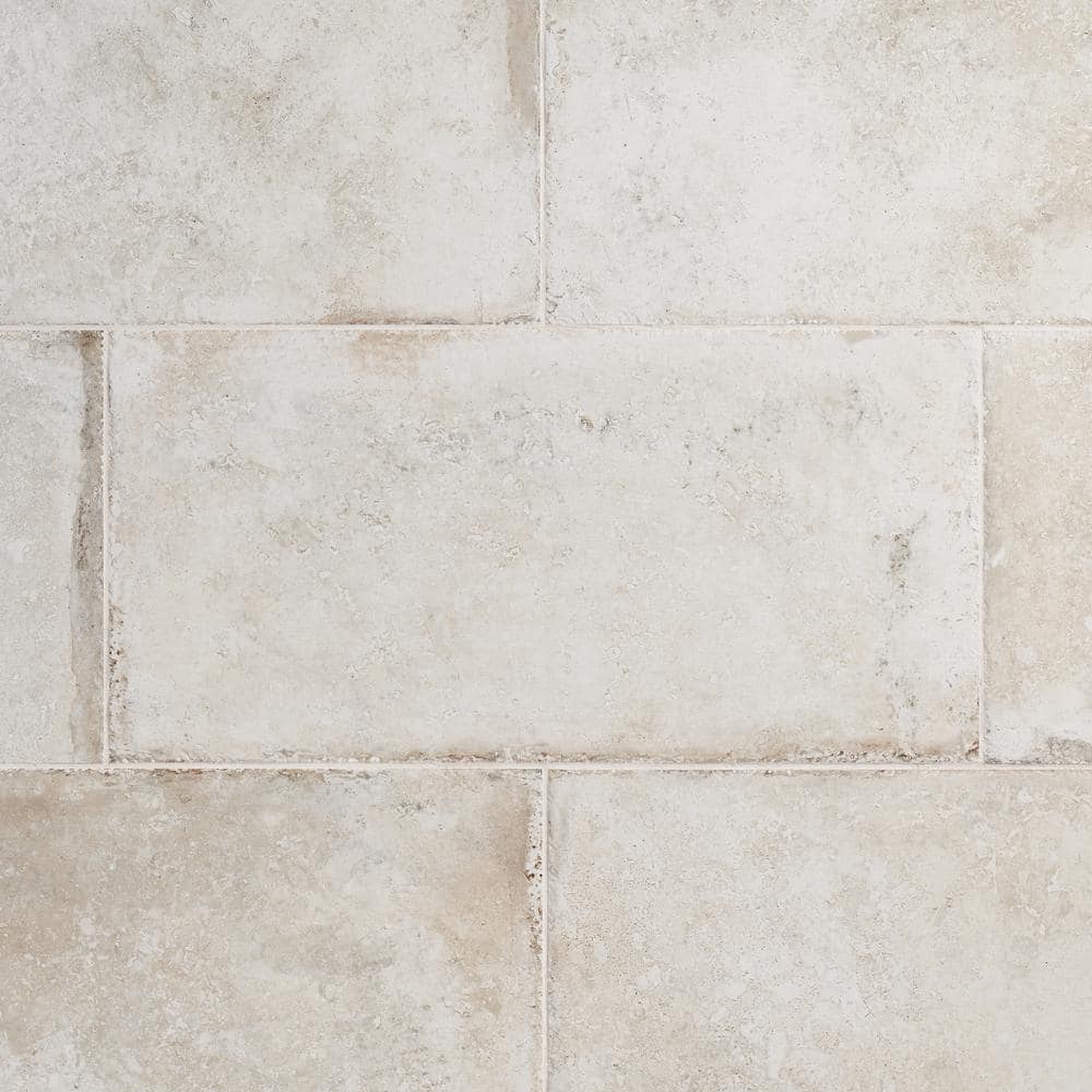 Ivy Hill Tile Granada Olimpia White 4 in. x 0.35 in. Travertine