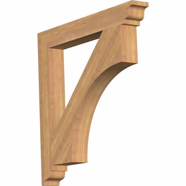 Ekena Millwork 3.5 in. x 30 in. x 30 in. Western Red Cedar Westlake Traditional Smooth Corbel