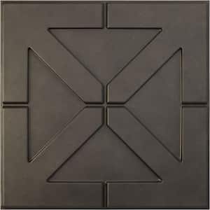 19 5/8 in. x 19 5/8 in. Xander EnduraWall Decorative 3D Wall Panel, Weathered Steel (12-Pack for 32.04 Sq. Ft.)
