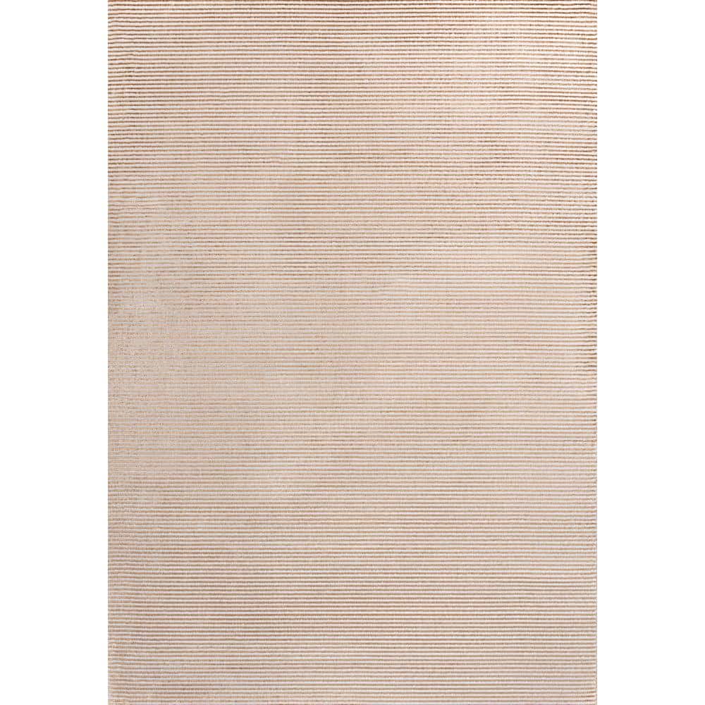 Cole Modern Minimalist Pinstripe High-Low White/Gold 8 ft. x 10 ft. Area Rug price history on PriceWatchPro