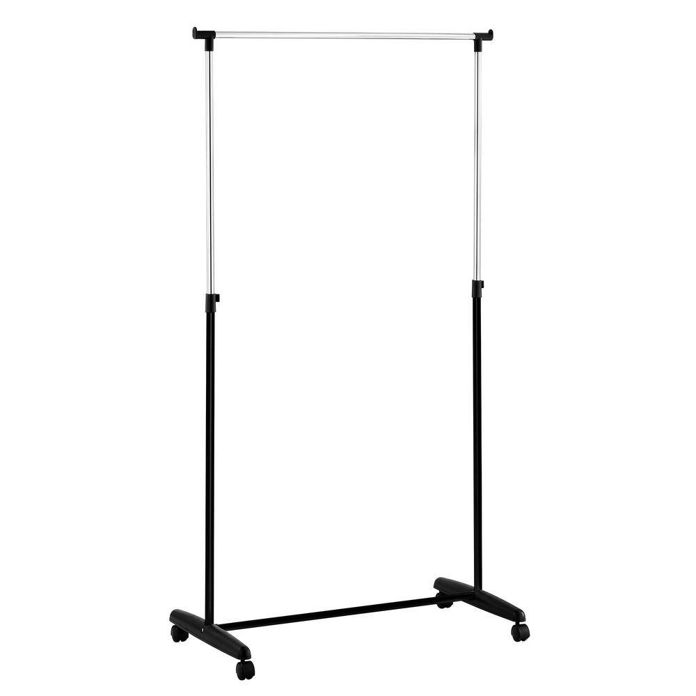 Furinno Black Steel Clothes Rack 35.24 in. W x 65.75 in. H WS17020