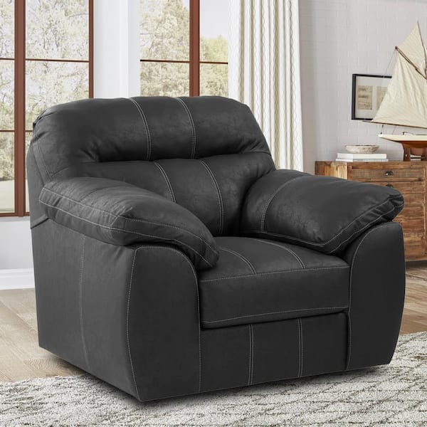 American Furniture Classics American Classics Black Faux Leather Rocker Recliner