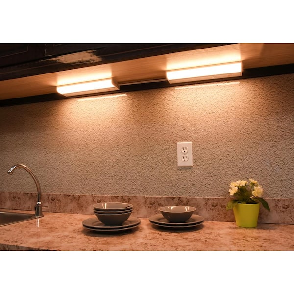 Direct Wire Aluminum 12 in. LED White CCT Changing Under Cabinet Light