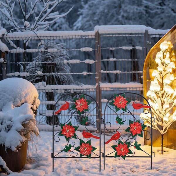 2-Pieces Metal Decorative Garden Stakes RT1179 - The Home Depot