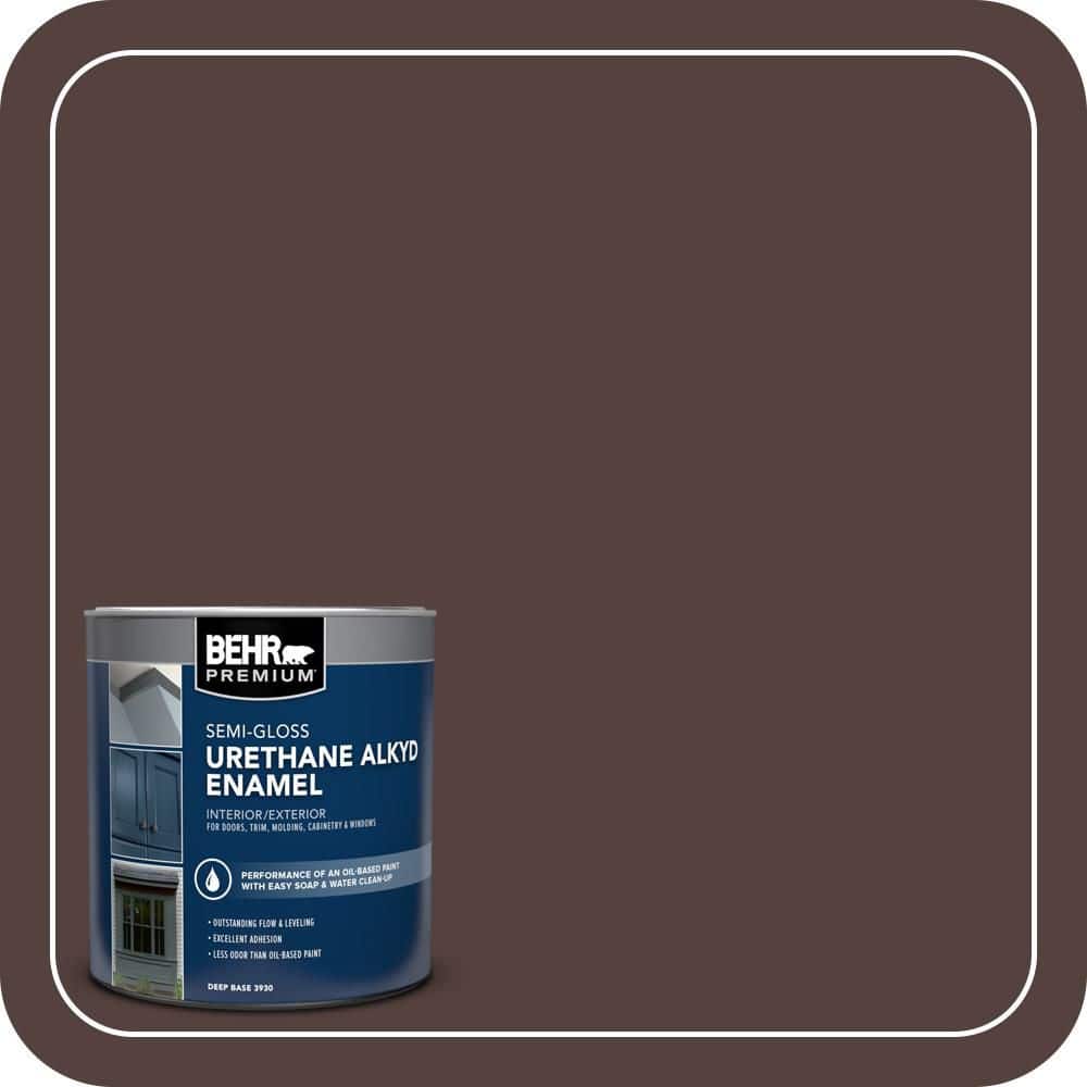 BEHR PREMIUM 1 qt. #BNC-21 Double Espresso Semi-Gloss Enamel