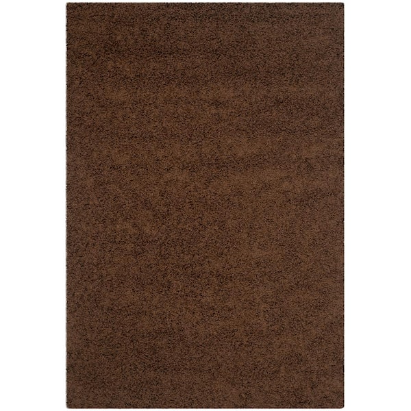 SAFAVIEH Athens Shag Brown 3 ft. x 5 ft. Solid Area Rug