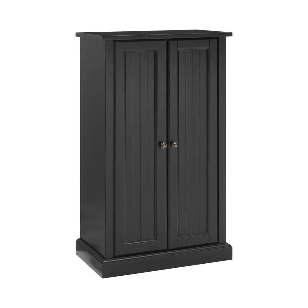 CROSLEY FURNITURE Seaside Black Accent Cabinet CF3106-BK - The Home Depot