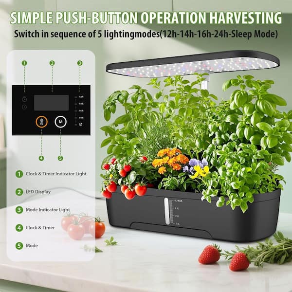 BeamBox 52-Pod Indoor Hydroponic Growing System with 24W Full