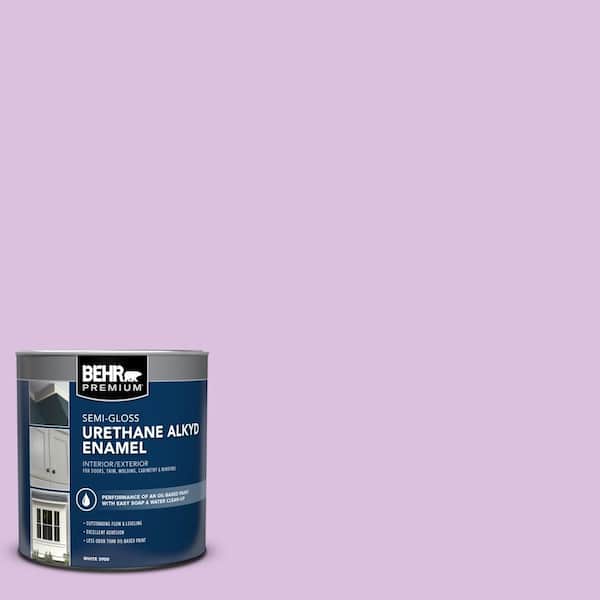 BEHR PREMIUM 1 qt. #P100-3 Epiphany Semi-Gloss Enamel Urethane Alkyd Interior/Exterior Paint