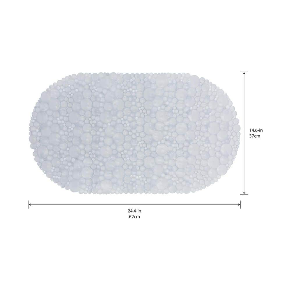 Clear Non-Slip PVC Bath Mat with Bubble Design