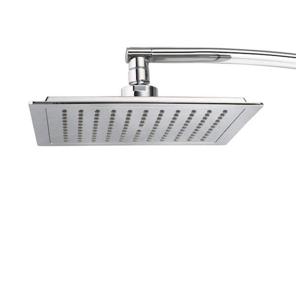 Unbranded 1-Spray 9 in. Single Wall Mount Waterfall Fixed Shower Head in chrome