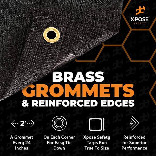 XPOSE SAFETY Heavy-Duty Mesh Tarp 12 ft. x 26 ft. Multi-Purpose