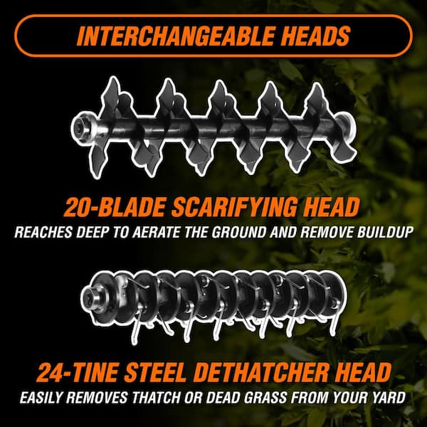 WEN 16 in. 15 Amp 2-in-1 Electric Dethatcher and Scarifier with