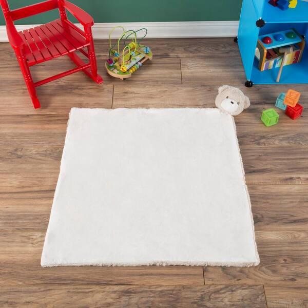 Happy Trails Plush Bear Buddy Tan Baby Blanket