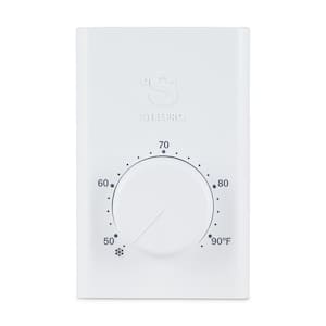 Single-Pole 22 Amp Line Voltage 120/240-Volt Mechanical Wall-Mount Non Programmable Thermostat in White