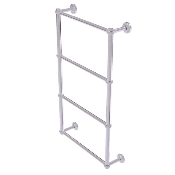 Allied Brass Waverly Place Collection 24 in. Wall Mounted 4 Tier Ladder Towel Bar with Twisted Detail in Polished Chrome