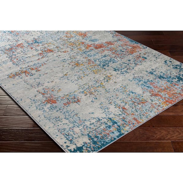 Yamikani Teal/Coral 5 ft. x 7 ft. Indoor Area Rug