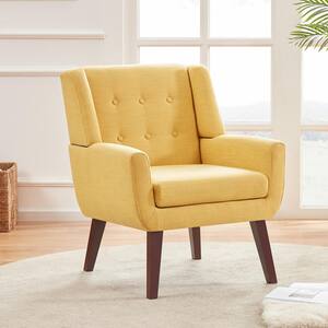 Yellow Upholstery Arm Chair (Set of 1)