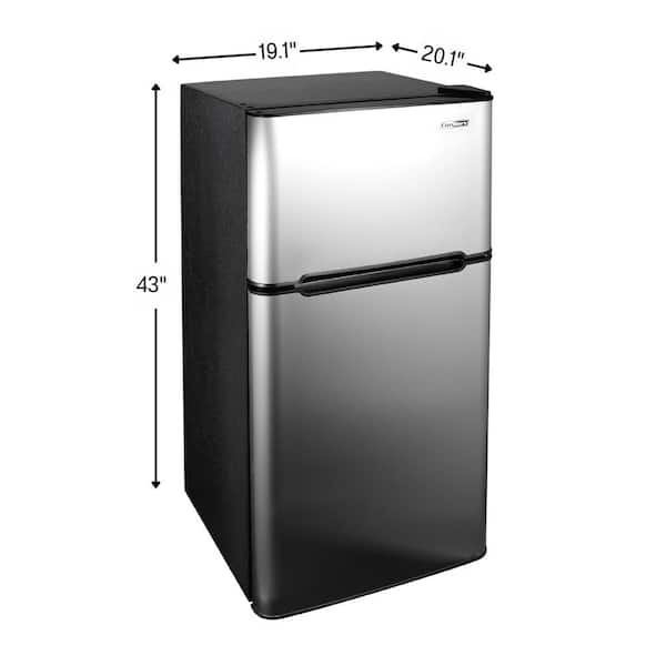 ConServ 4.5 cu.ft. 2 Door Freestanding Mini Refrigerator in Stainless with  Freezer CRF 450 S - The Home Depot