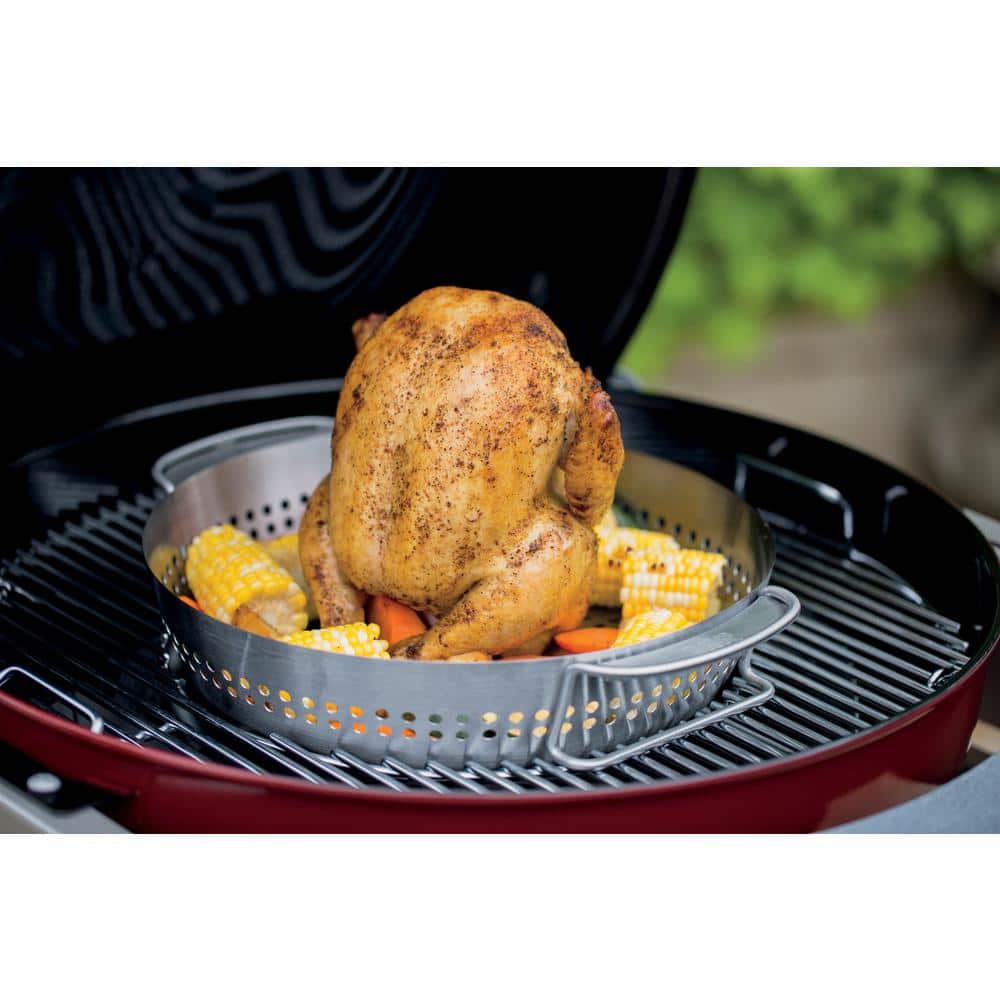 22-Inch Smoke Charcoal Kettle Grill with Nylon Handles